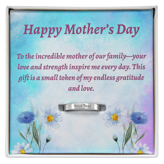 Forever Yours Band  Custom Engraved Women's Ring