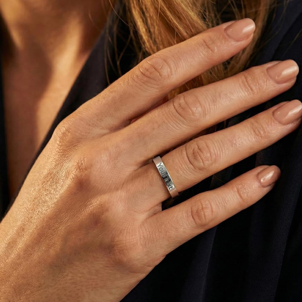 Forever Yours Band  Custom Engraved Women's Ring
