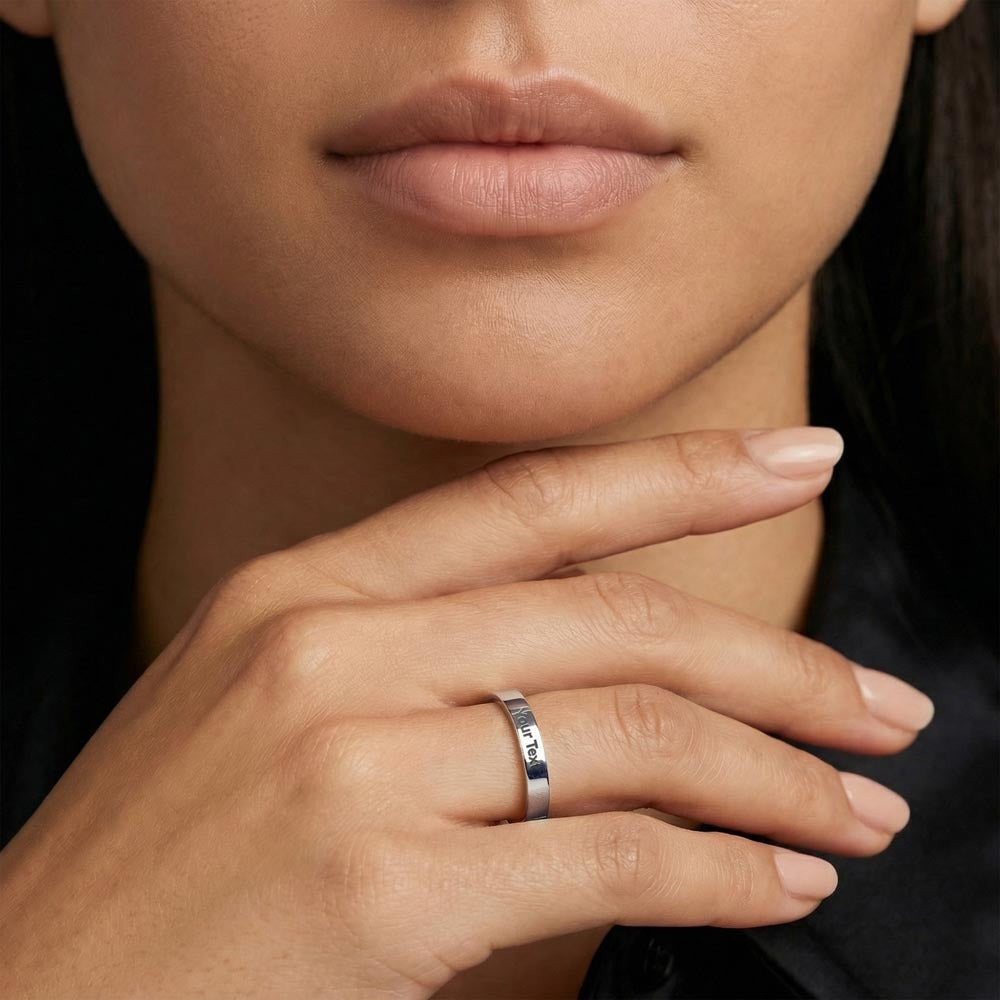Forever Yours Band  Custom Engraved Women's Ring