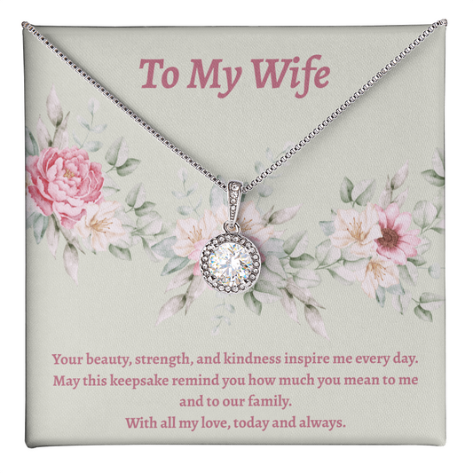Eternal Hope Cushion Cut Necklace – Elegant CZ Pendant Gift for Her