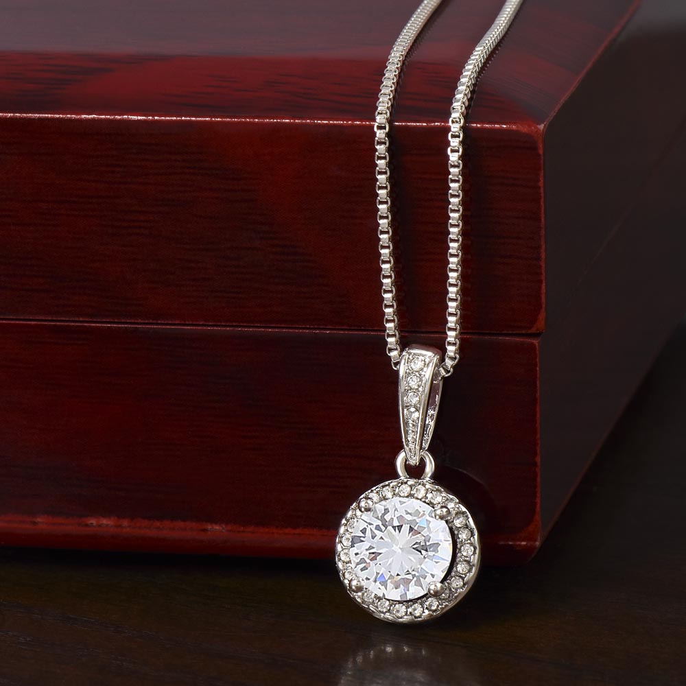 Eternal Hope Cushion Cut Necklace – Elegant CZ Pendant Gift for Her