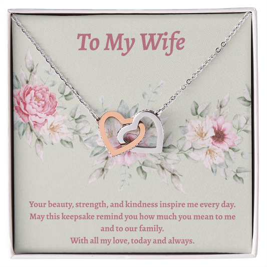 Interlocking Hearts Eternal Love Necklace – Symbolic Double Heart Pendant Gift for Her