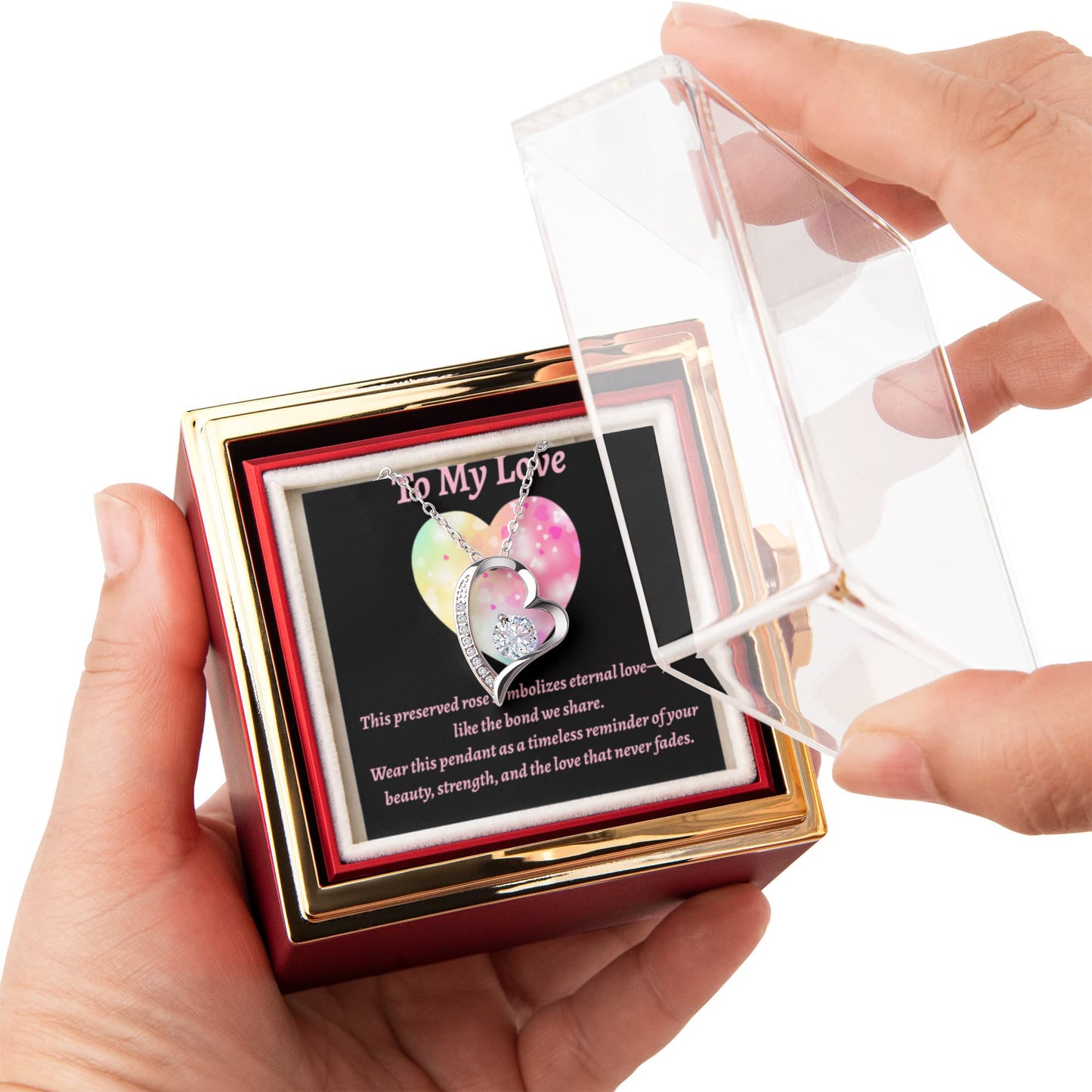 Eternal Rose & Forever Love Pendant Gift Set