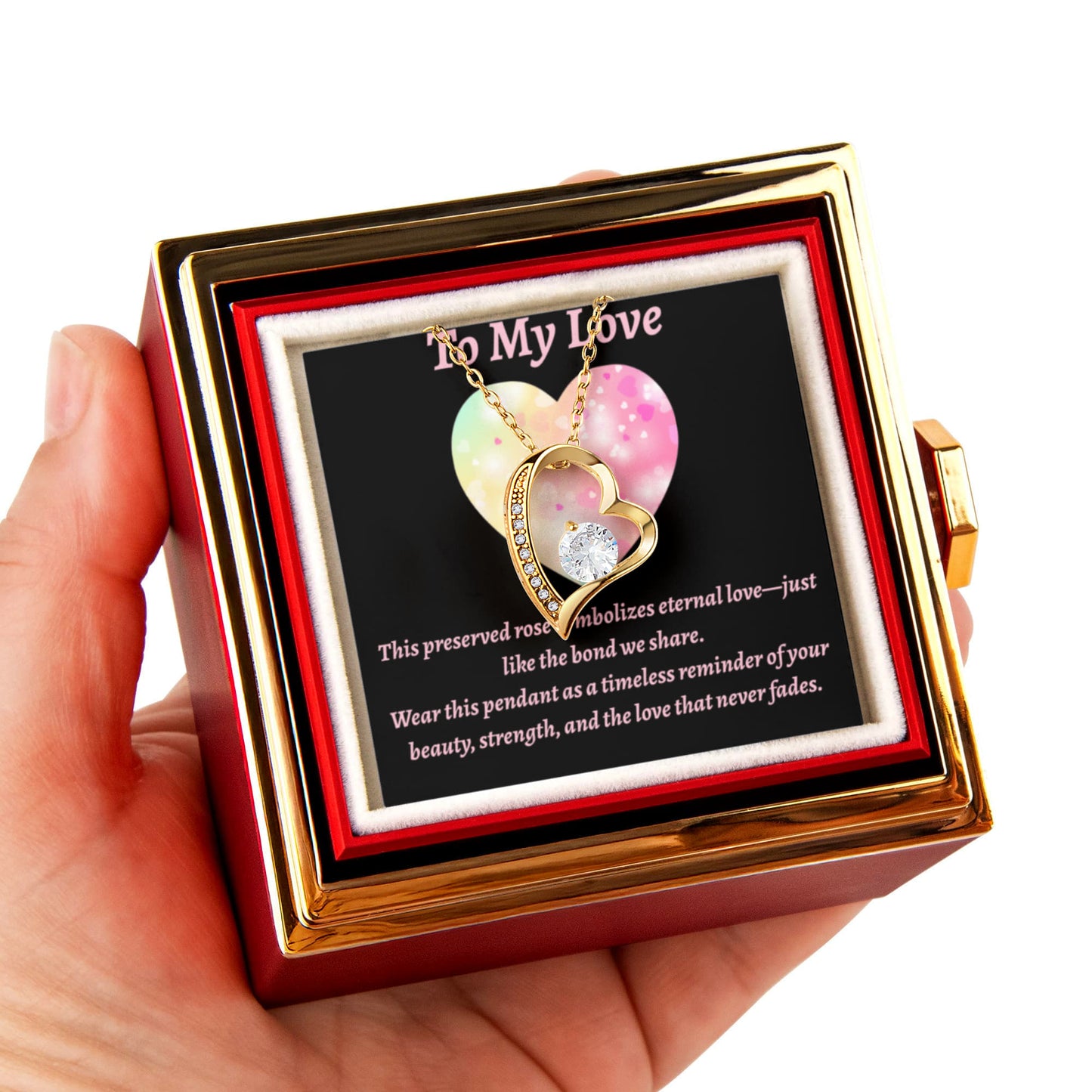 Eternal Rose & Forever Love Pendant Gift Set