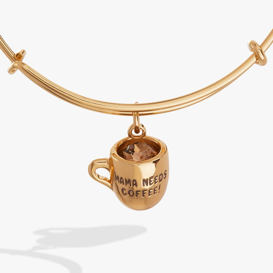 'Mama Needs Coffee' Mug Charm Bangle